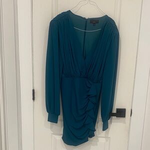 Elegant Teal Dress Micheal Costello perfect for events